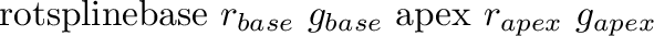 \begin{defprim}{sweptsph}{{\tt bezier} \evec{p_0} \evec{p_1} \evec{p_2}
\evec{p...
... slope or tangent line for the curve at the first and last
points.
\end{defprim}