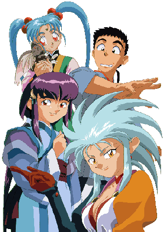 Sasami, Ayeka, Tenchi & Ryoko