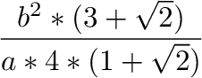 $\displaystyle {\frac{{0.457\: b^2}}{{a}}}$