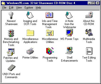 Windows95.com 32-bit Shareware CD-ROM Disk 4