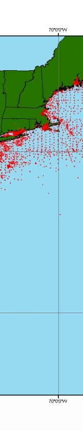 Map showing facies data for the U.S. Atlantic Coast.