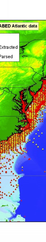 Map showing usSEABED Atlantic data.