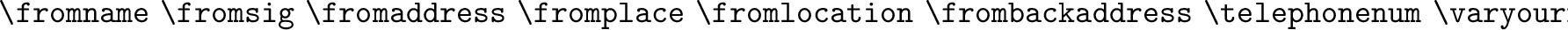 \begin{labeling}{\tt 12345678901}
\item[{\tt\char92 foldhskip}] Abstand der Falz...
...el und der Unterschrift vom
linken Rand des Textbereiches [0 mm]
\end{labeling}