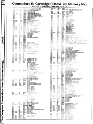 [960W1272 comal sECTION: comal 2.0 mEMORY mAP (1 OF 2)]