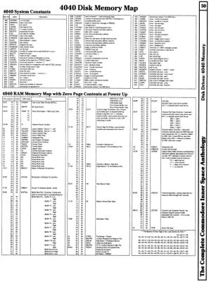 [960W1290 dISK dRIVES sECTION: 4040 mEMORY mAP (1 OF 4)]