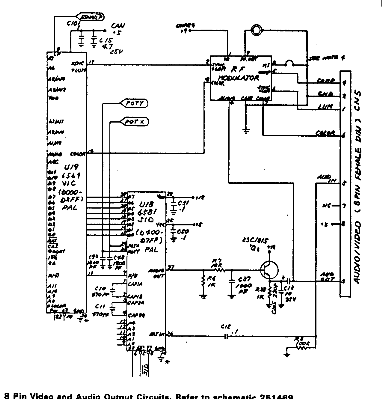 [8 PIN VIDEO AND AUDIO SCHEMATIC]