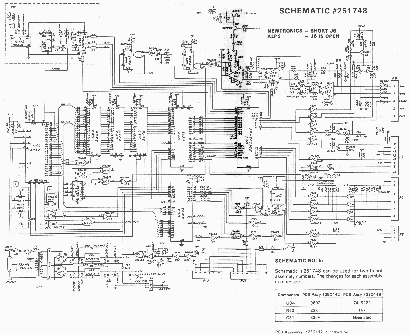 [pcb aSSEMBLY #250442/46 - sCHEMATIC #251748]