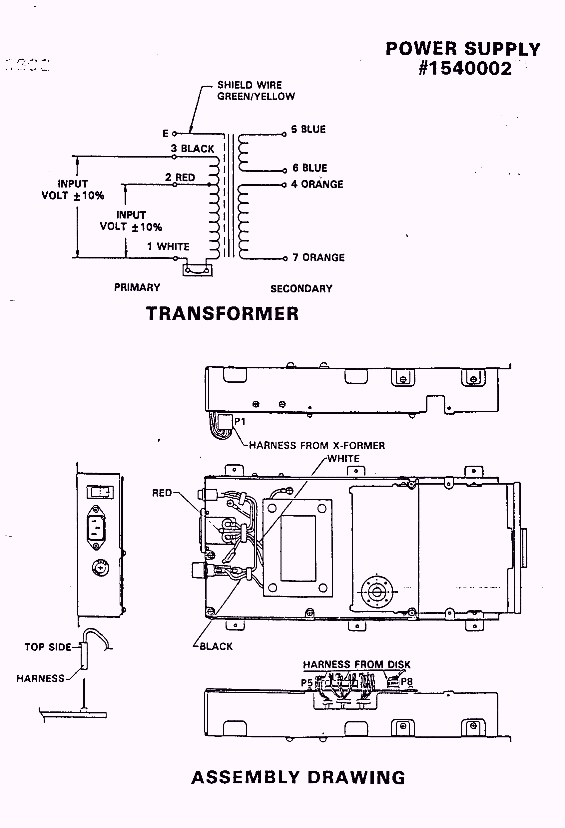 [pOWER sUPPLY aSSEMBLY #1540002]