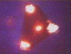 photograph of triangular UFO