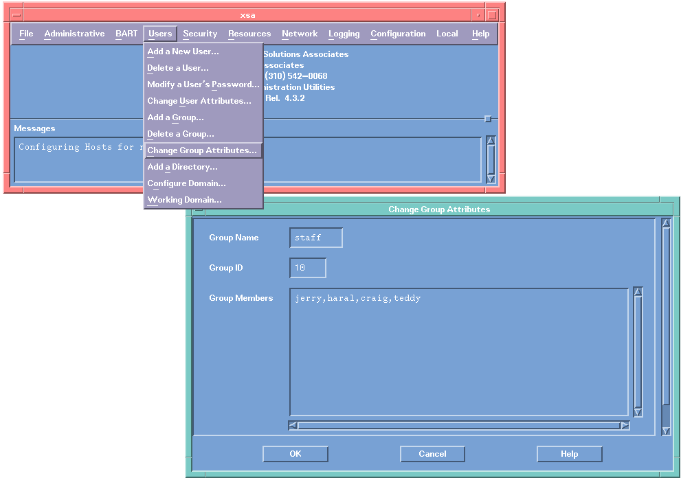 Image of Add/Delete/Modify a Group Entry screen